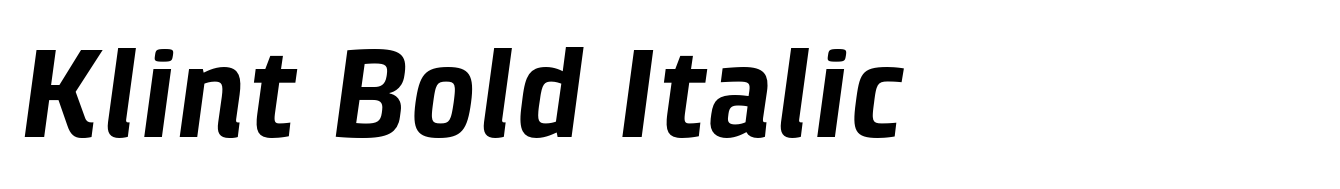 Klint Bold Italic